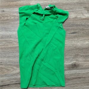 Zara green keyhole shirt